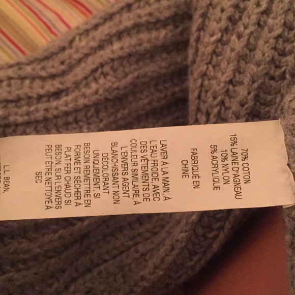 *SOLD* Wool Cable Knit L. L. Bean Sweater - Picture 3 of 4